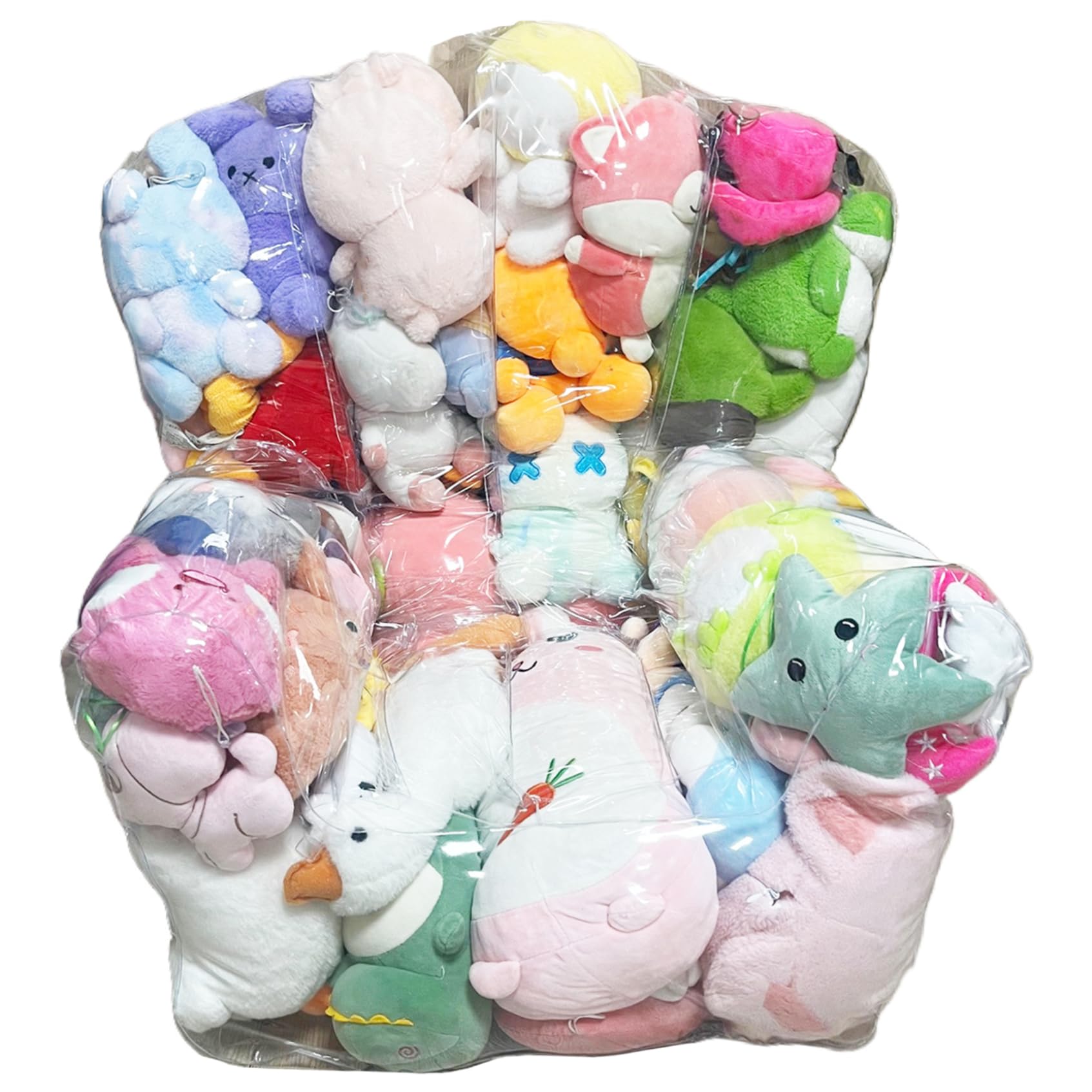 Peosaard Clear Stuffed Animal Bean Bag Storage, Bean Bag Stuffed Animal Storage Waterproof Pvc With Zipper Stuffable For Animals For Organizing Kids Rooms, Chair