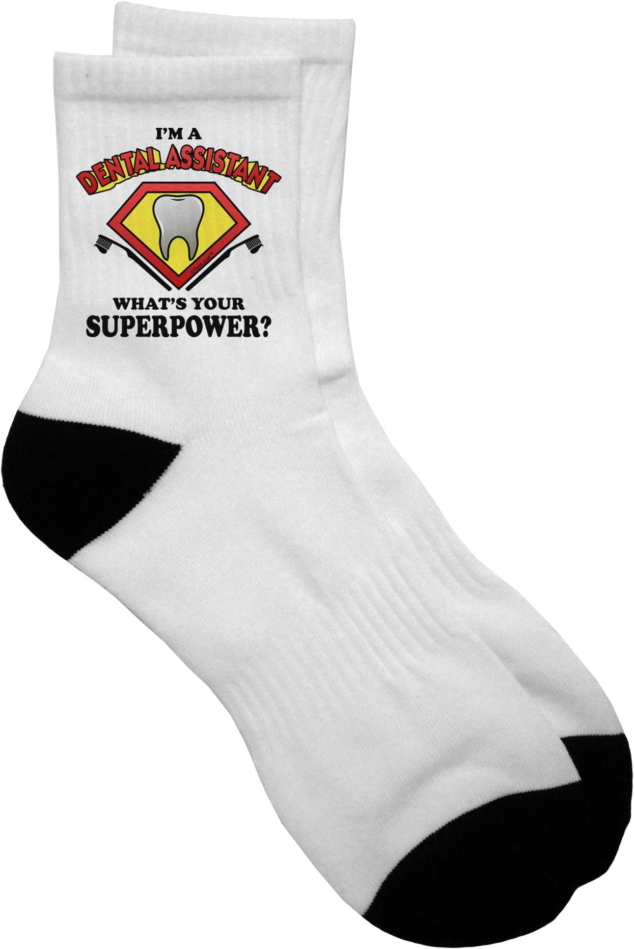 TooLoud Dental Assistant - Superpower Adult Short Socks