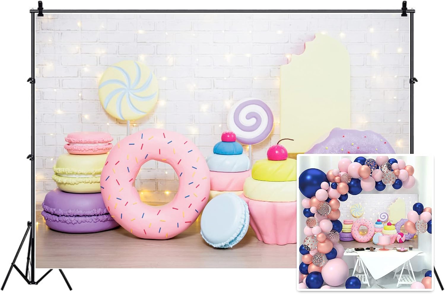 Black Friday - 80% OFF Haoyiyi 10x6.5ft Hansel and Gretel Candy Kingdom Backdrop Cartoon Cake Doughnut Candy Photography Background Children Family Newborn Baby Shower Wedding Kids Birthday Party Photo Studio Picture Props