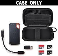 Vista 2 de Funda compatible con SanDisk 1TB 2TB 4TB 500GB 8TB para SanDisk Extreme PRO SSD portátil disco duro externo, soporte organizador de almacenamiento