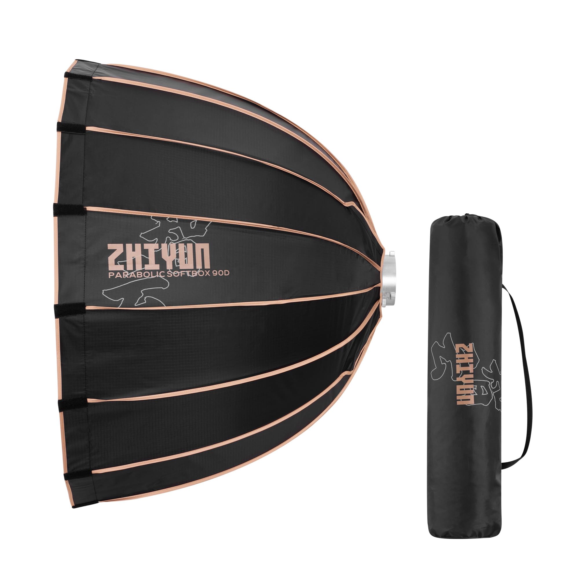 ZHIYUN Light Dome Parabolic Softbox 90D 90cm 35.4 Inch Video Light Softbox Bowens Mount for ZHIYUN G60, X100 LED Video Light