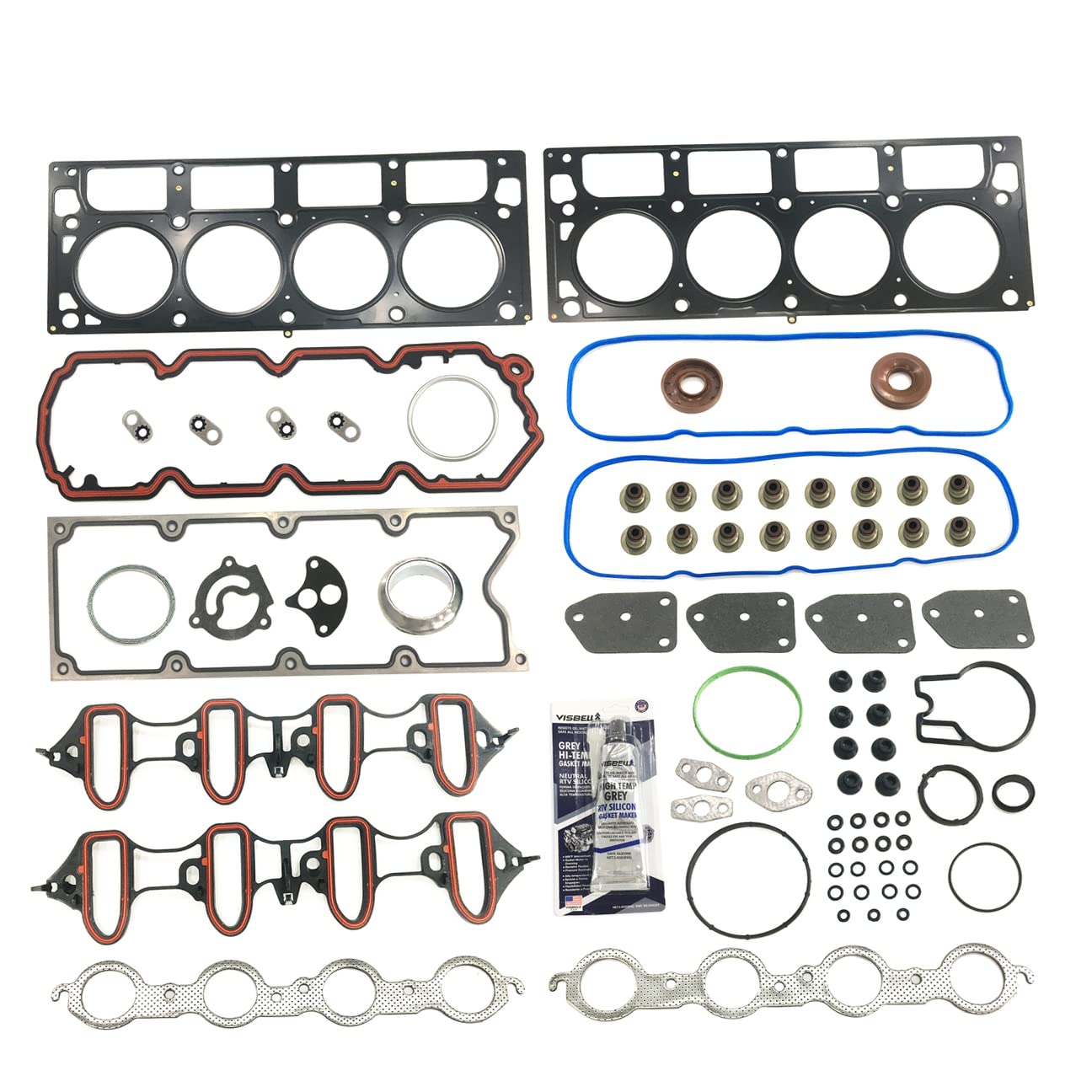 PartsFlow Head Gasket Set Fits 02-14 Chevrolet GMC Buick Cadillac 5.3L 4.8L OHV V8 For 2007 GMC SIERRA 1500 CLASSIC 4.8L V8 For 2002-2007 CHEVROLET SILVERADO 1500 4.8L V8 ES72173