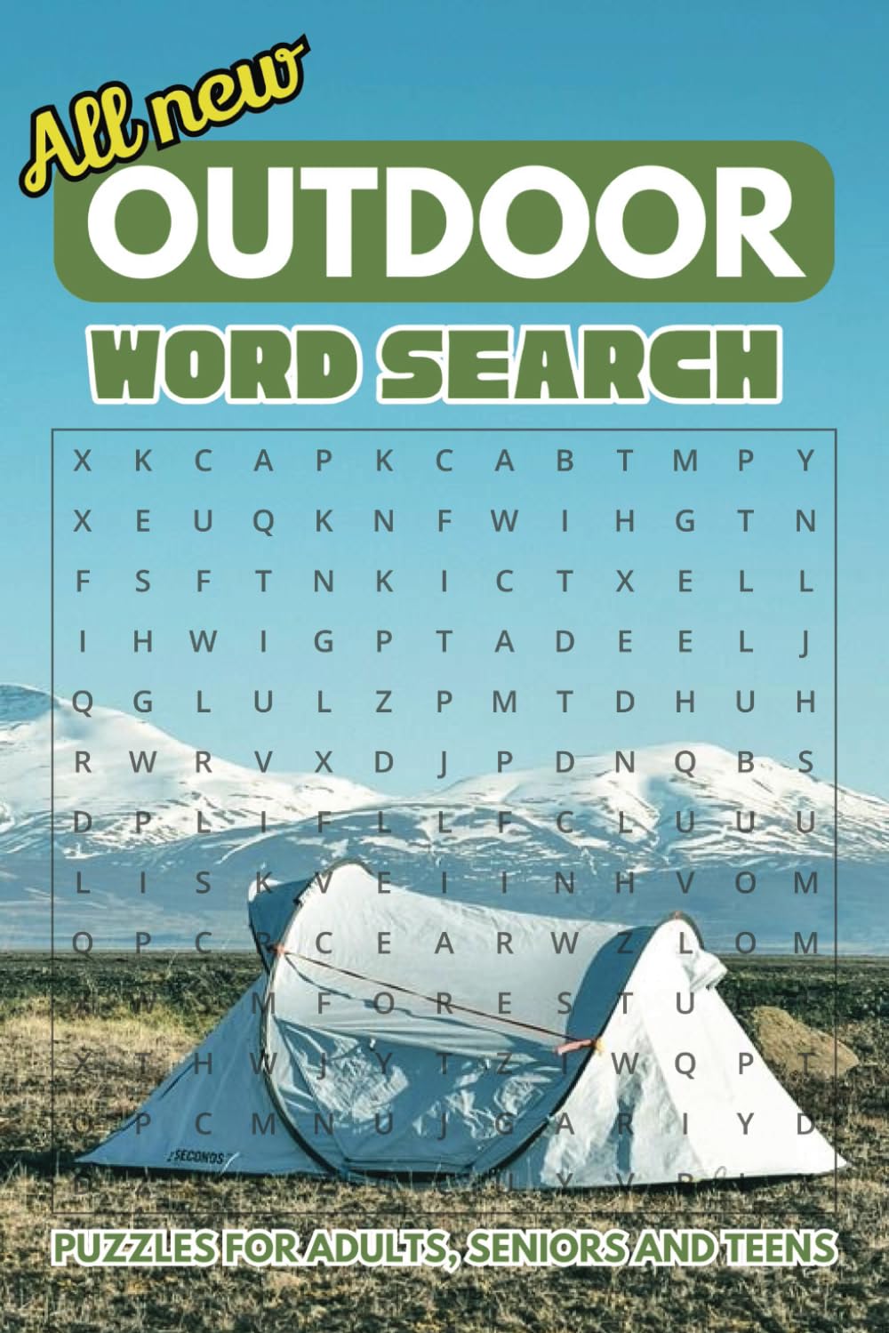 Outdoor word search puzzle book: Word searches with easy to read print about HIking, Trekking, Camping and more