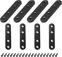 Vista 12 de Paquete de 16 soportes rectos de placa plana de acero inoxidable de 1.5 pulgadas, soporte de metal plano de 1.5 pulgadas, soportes de metal de 1.5