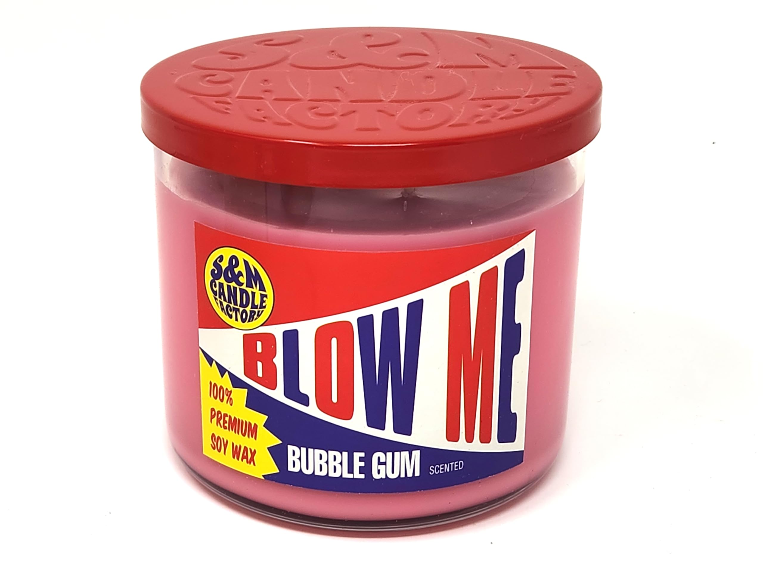 Blow Me Candle ~ Bubble Gum Scented Soy Candle (Large 3 Wick Jar)