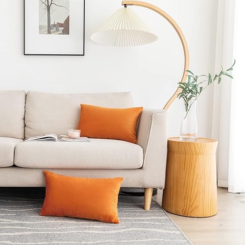 Vista 2 de NiNi ALL - Juego de 2 fundas de almohada decorativas de terciopelo, fundas de almohada para Halloween, sofá, dormitorio, sala de estar al aire