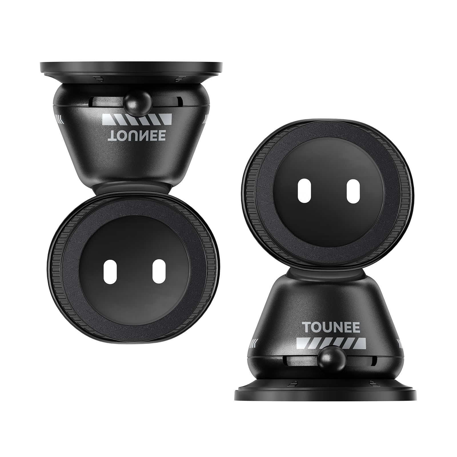 tounee Magnetyczny uchwyt samochodowy na deskę rozdzielczą, obracany o 360°, uchwyt na telefon samochodowy, uniwersalny stojak na telefon komórkowy do iPhone 17 Pro Max 16 15 14 13 12-czarny