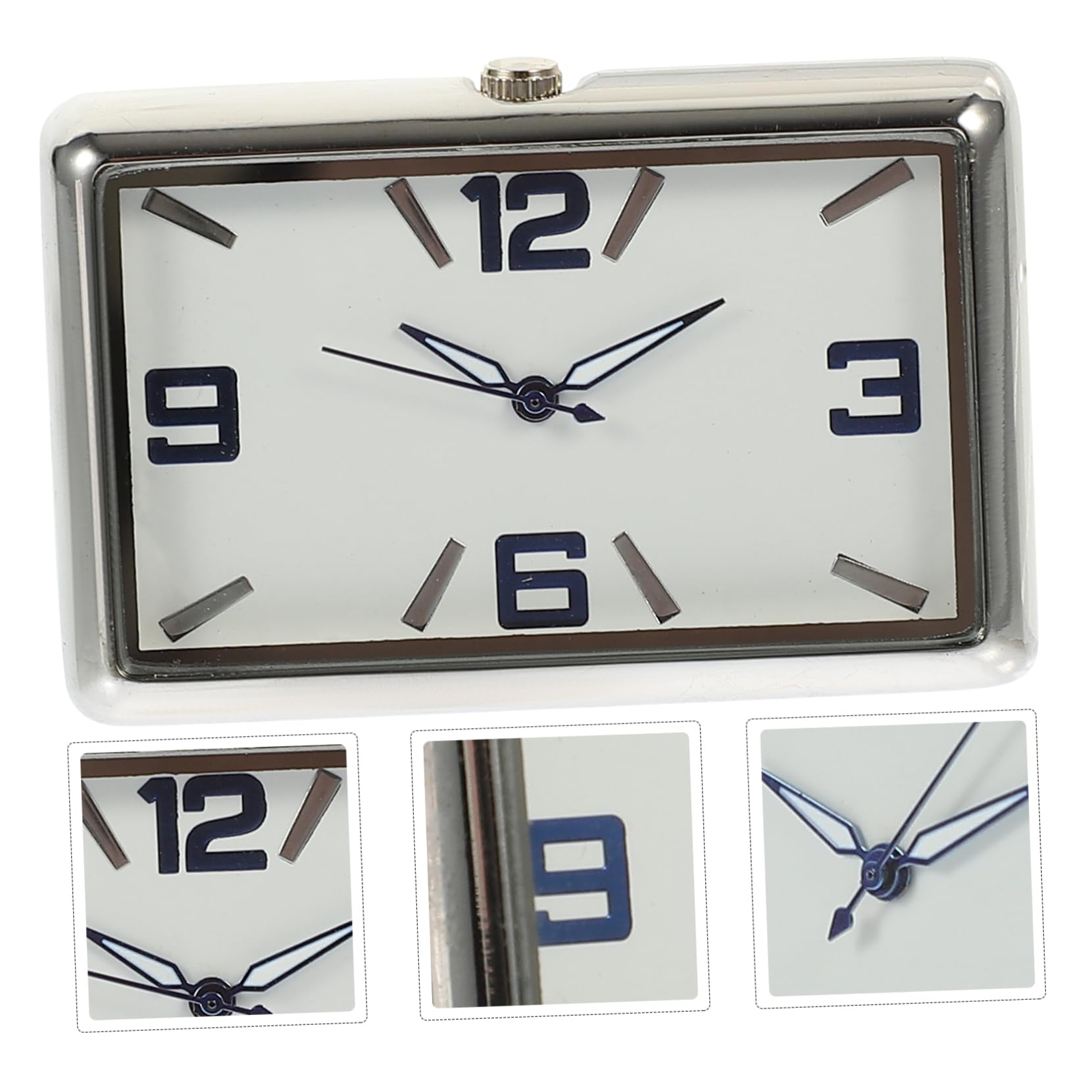 OUNONA 5piezas Reloj De Salpicadero Adhesivo Pequeño Reloj Analógico De Automóvil Decoración Práctica Para Coche y Oficina Fácil Instalación y Uso Tablero