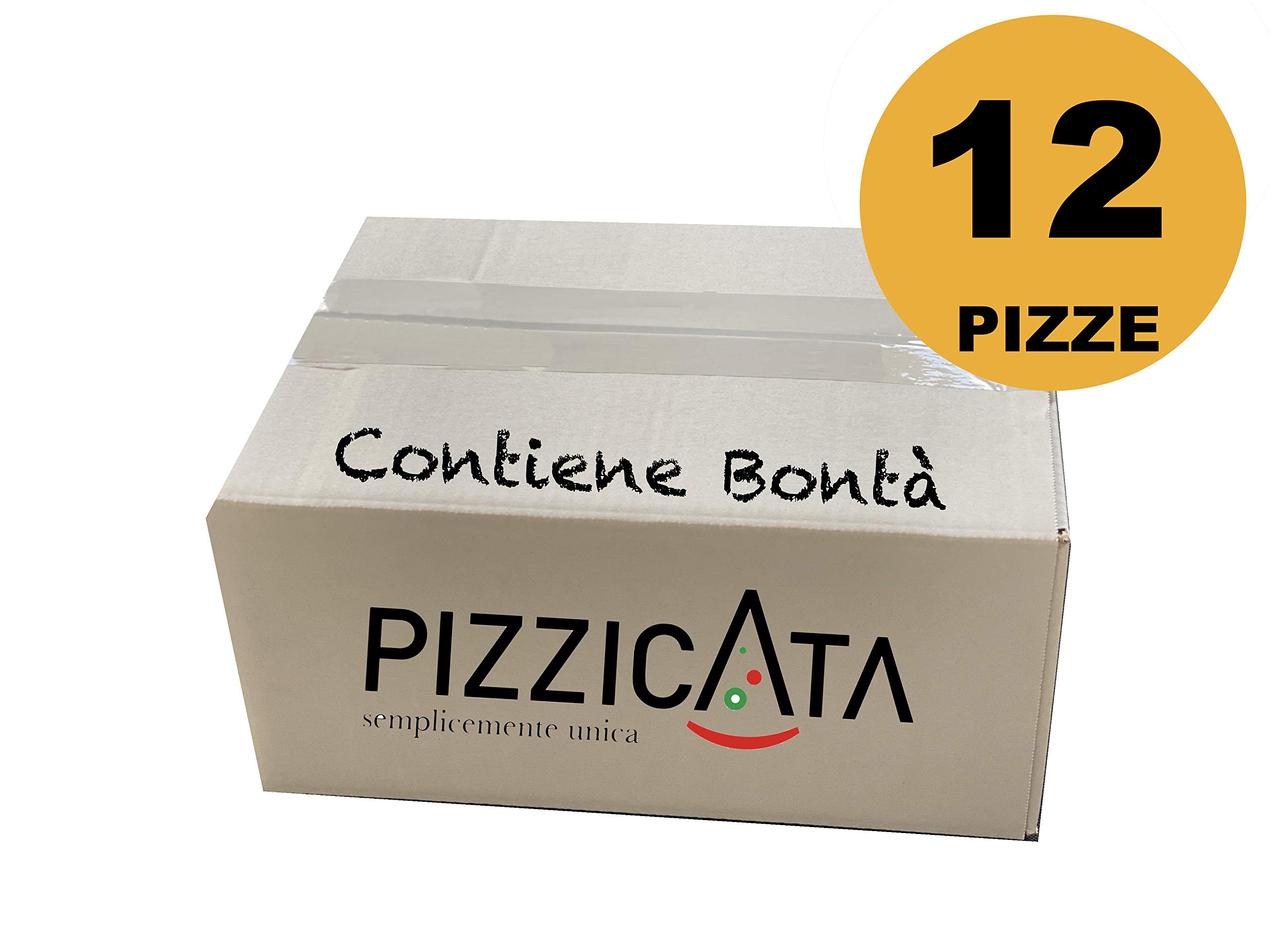 Pinsa Romana - Pizza precotta - Base per pizza - Box da 12 pezzi -Basi Pizza Pizzicata - Impasto Artigianale