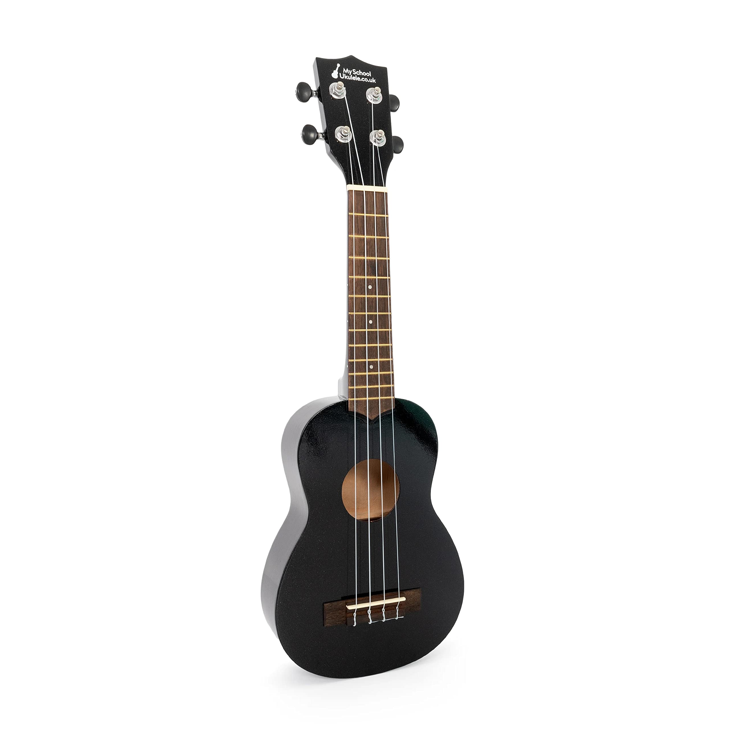Ukelele soprano en negro con bolsa negra
