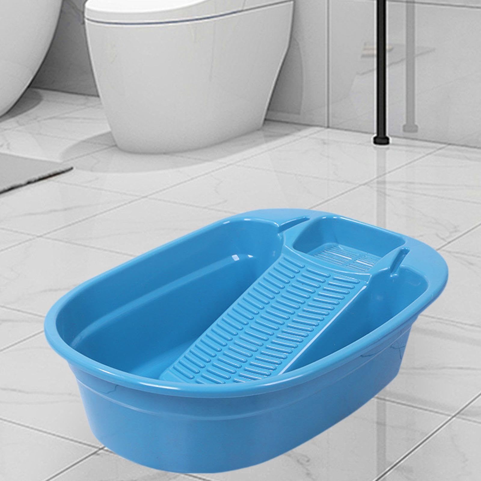 Lavandino per il lavaggio a mano con asse da bucato Soluzioni di pulizia efficienti progettate per la casa e i vestiti dei bambini Lavandino per il, blu, 41x32.5x15 cm