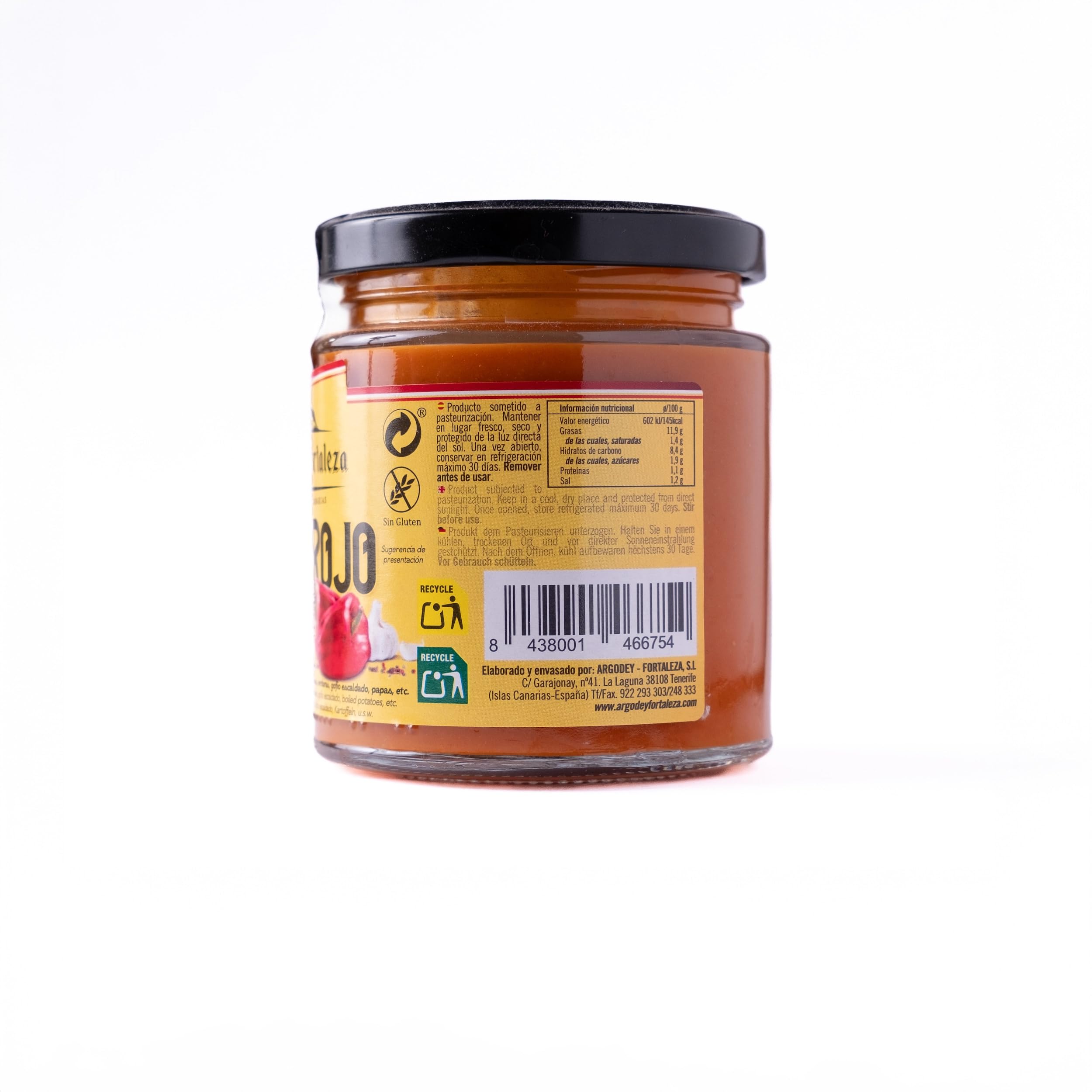 Argodey Fortaleza Mojo Rojo Picante 200g - Autentica Salsa Canaria para Untar