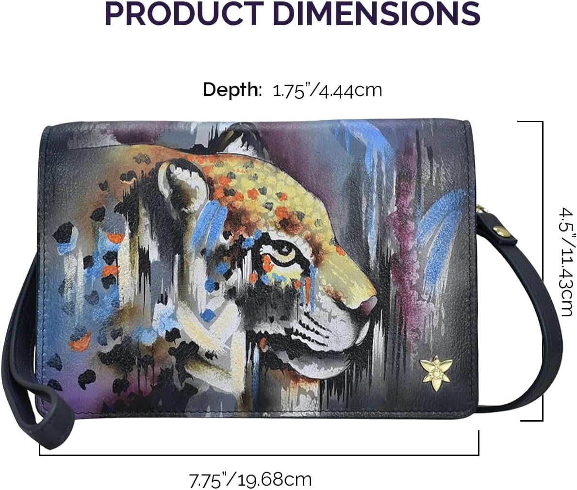 Anuschka Women's Original Hand-Painted Leather 4-in-1 Organizer Crossbody - Image 6