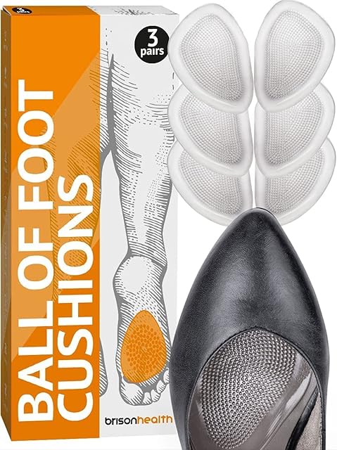 Ball of Foot Cushions High Heels - Soft Gel Insole Metatarsal Pads Forefoot Callus Metatarsalgia Pain Prevention Shoe Inserts no Slip Cushioning for Women - Transparent