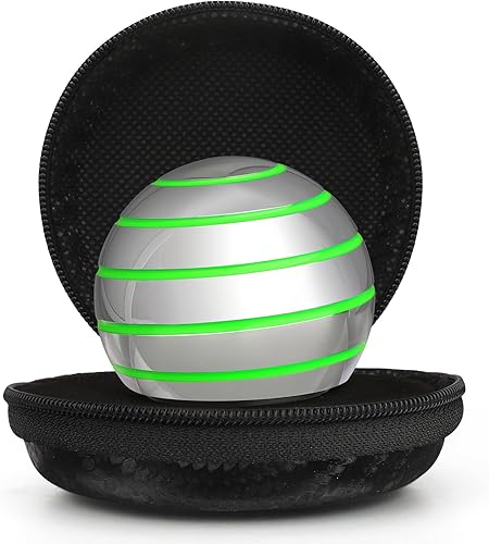 Kinetic - Juguete giratorio de escritorio que brilla en la oscuridad para niños y adultos, bola giratoria de metal con ilusión óptica, giroscopio