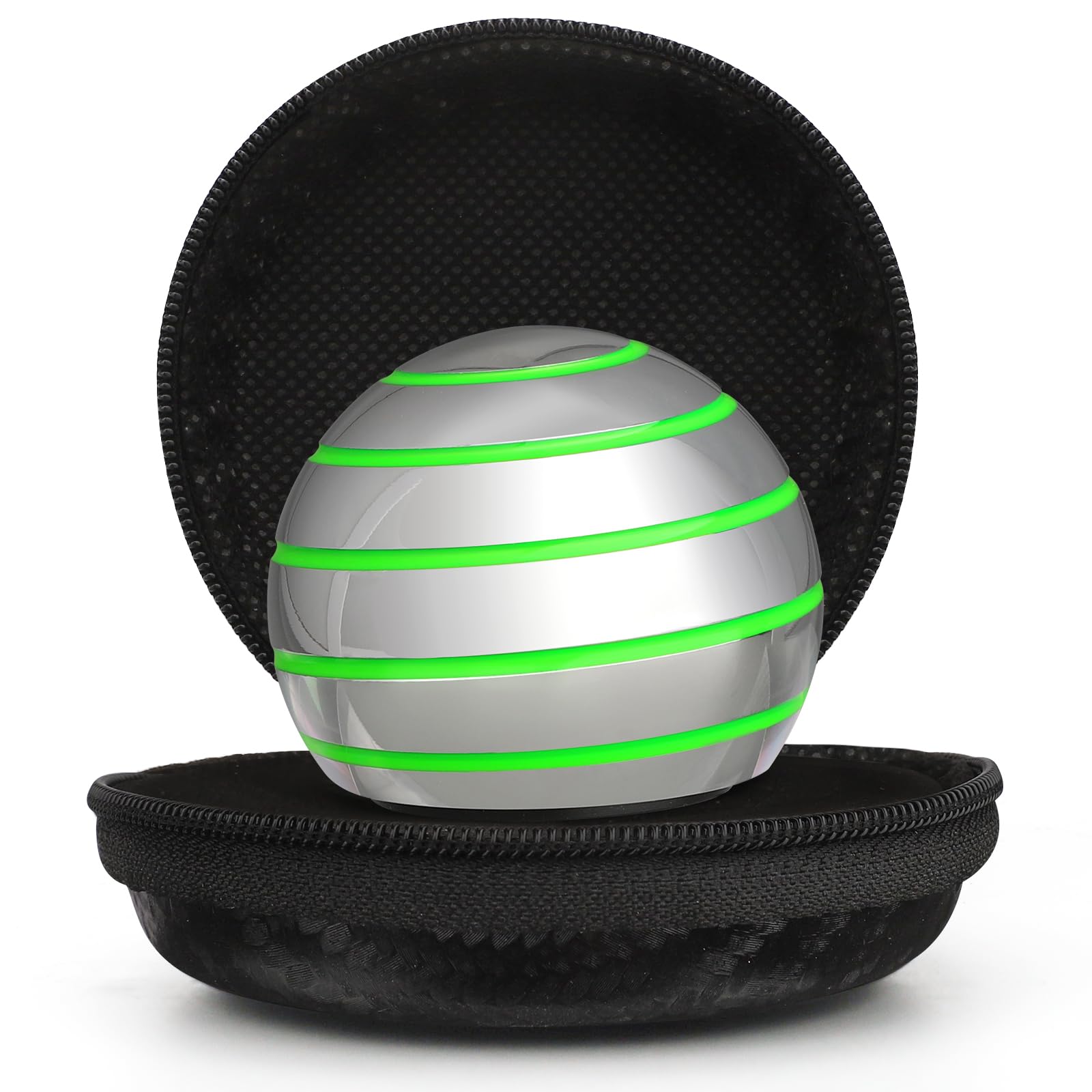 Kinetic Spinning Desk Toy Glow in The Dark for Kids Adults, Metal Full Body Optical Illusion Fidget Spinner Ball, Luminous Fingertip Gyro for Office