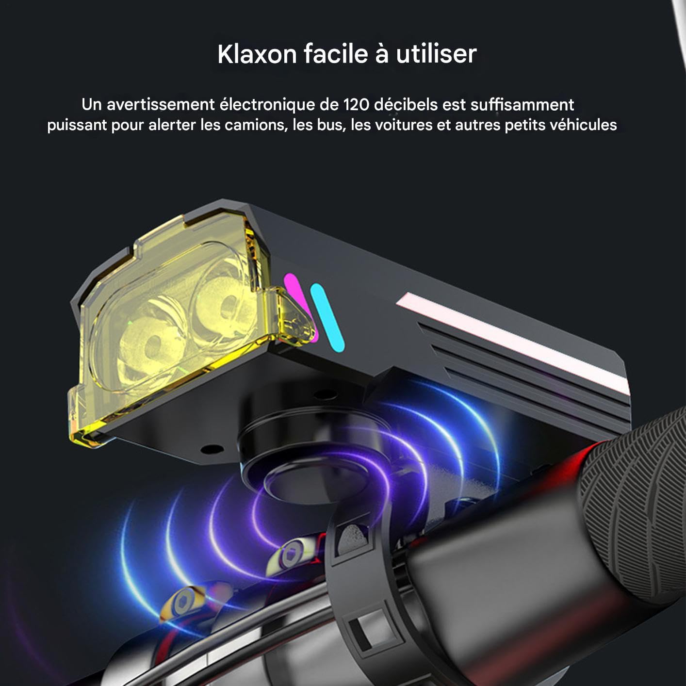 LED per Bicicletta, Ricaricabile Molto Luminoso con, Set Faro E Fanale Posteriore LED Della Bicicletta, per Adulti Uomini Donne Scooter VAE Mountain Strada Ciclismo Navetta