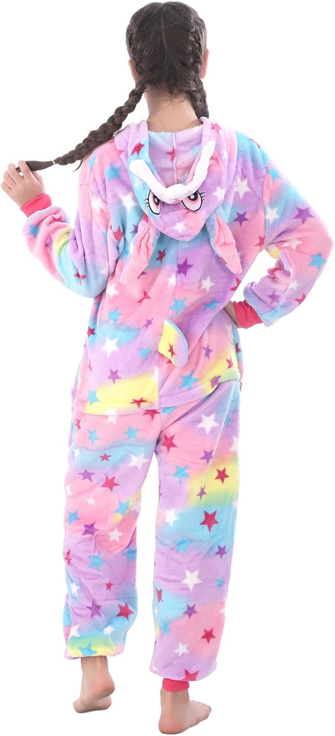 Kids Flannel Onesie Costume Halloween Easter Animal Cosplay for Girls Boys One Piece - Image 7