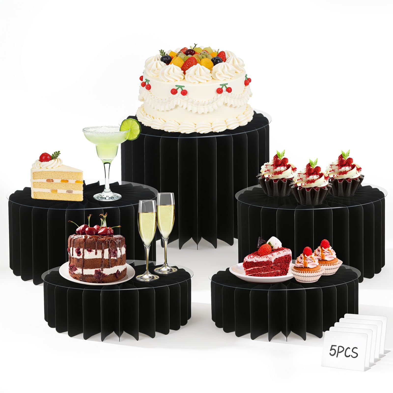 Photo 1 of Youjoitim 5-Pack Cardboard Buffet Risers Display Stands