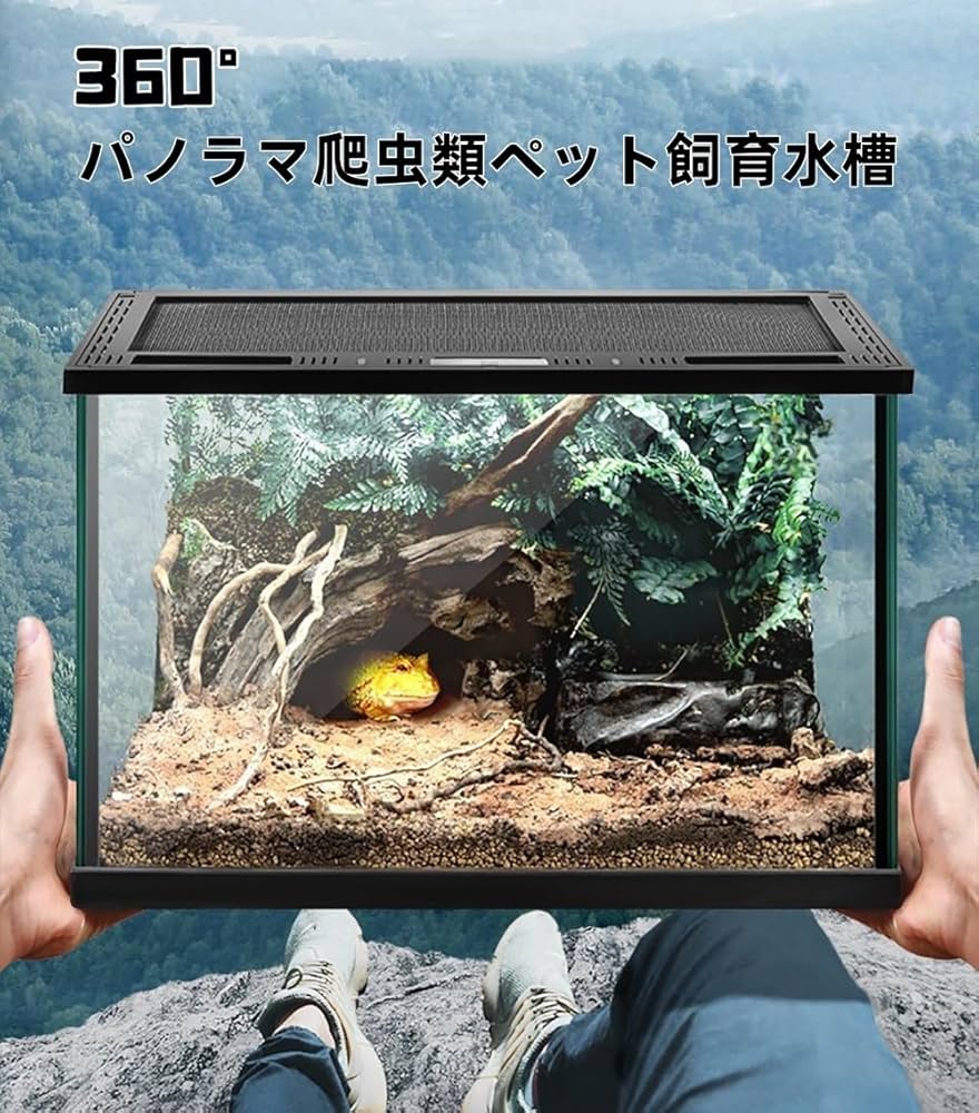レプタイルボックス　セット Amazon | 爬虫類 ケージ カゲ 飼育セット 通気性 の給餌ボックス