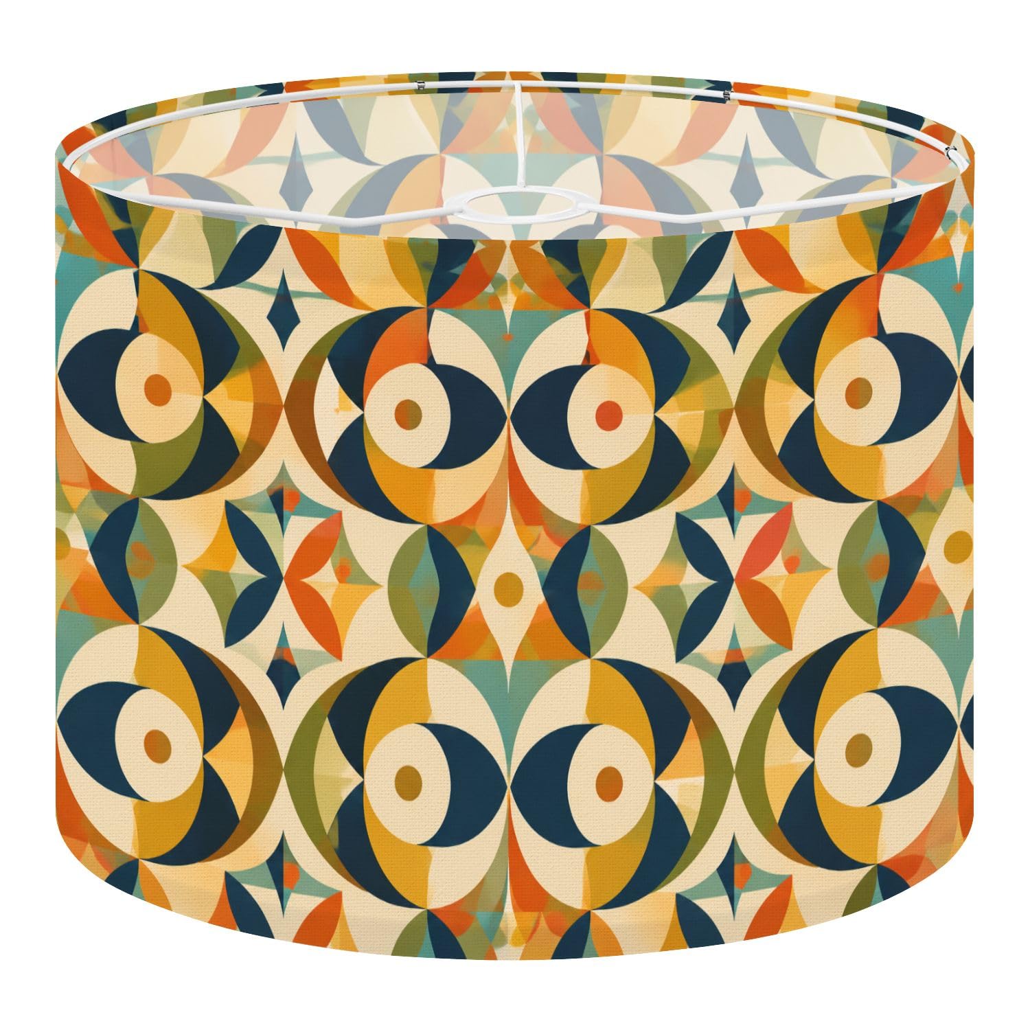 Deruinvaio Multi1 2Pcs 13In Lampshade Lamp Shade Colorful Geometric Circular For Ceiling Light, Table Lamp Floor Lamp Easy Assembly Replacement Light Shade