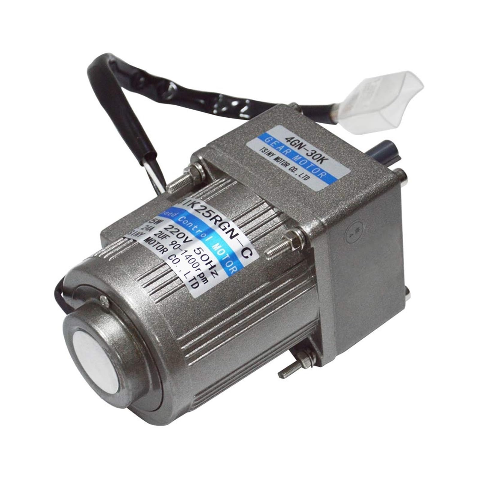 Schrittmotor, 25 W 50/60 Hz einstellbarer variabler Untersetzungsmotor, Wellendurchmesser 10 mm und AC-schwindigkeitsregler-Sets(220V 10K (0-125RPM))