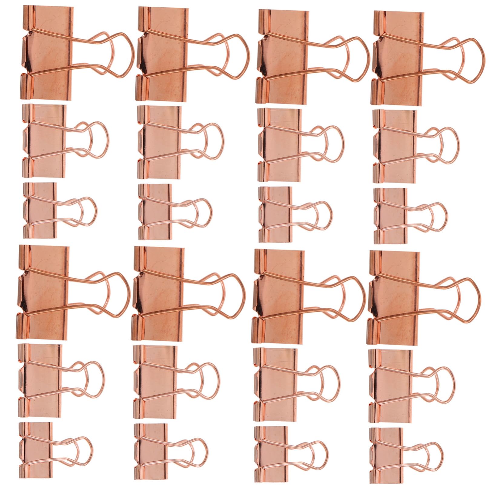Veemoon 112 Piezas Clips de carpeta de metal pinzas papeleria clips de metal Rose Gold