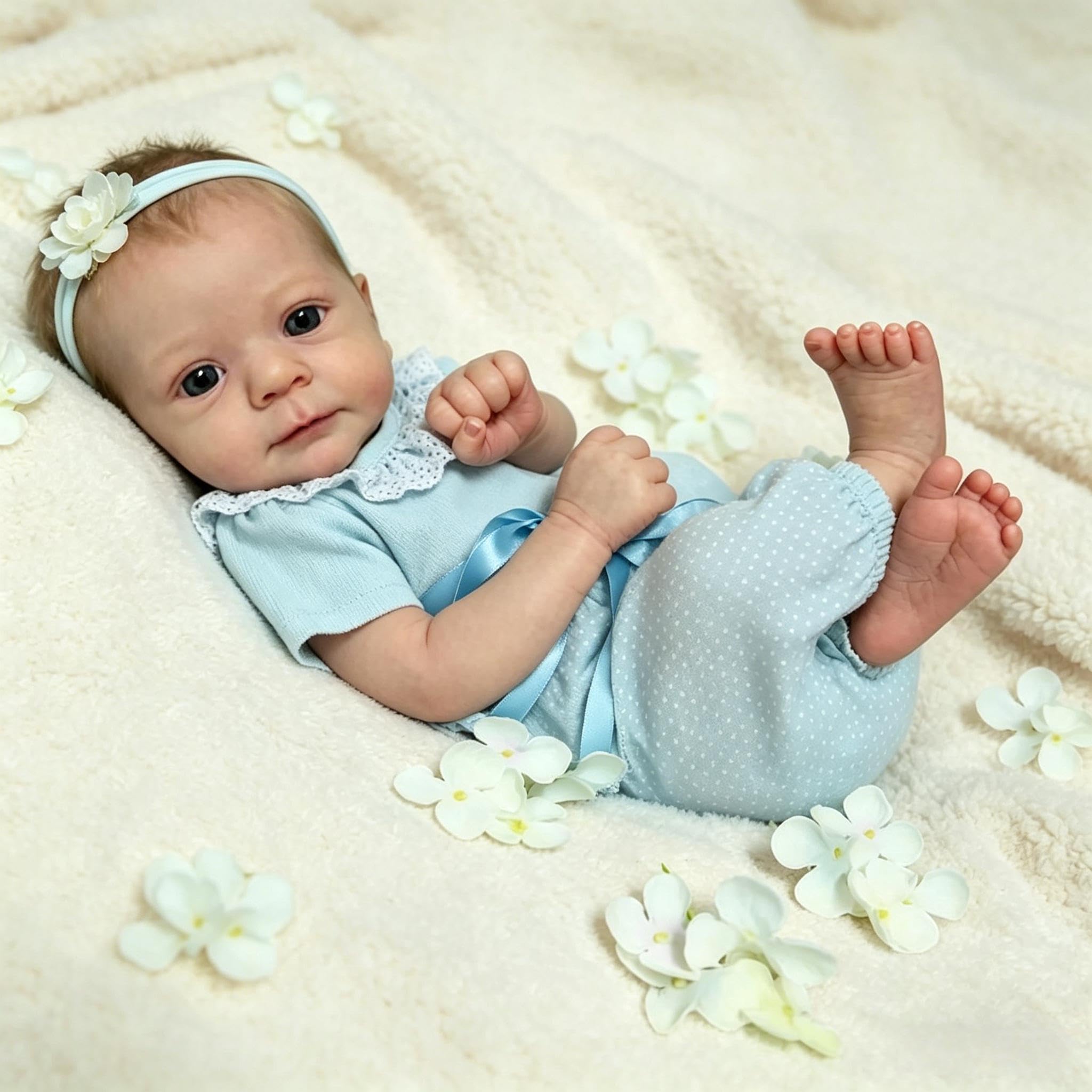 RXDOLL Realistyczne lalki Reborn Baby Dolls silikonowe na całe ciało, winyl, 48 cm, realistyczna lalka niemowlęca, noworodek, dziewczyna, pełne silikonowe lalki Reborn, anatomicznie poprawne, zabawki