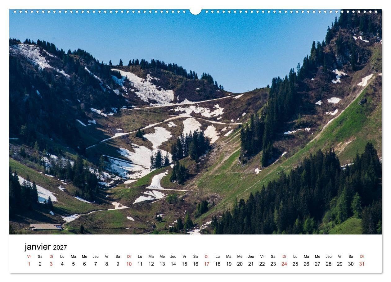Randonnées en Suisse alpages valaisans (Calendrier mural haut de gamme 2027 DIN A2 vertical), CALVENDO calendrier mensuel: Paysages bucoliques de la montagne suisse