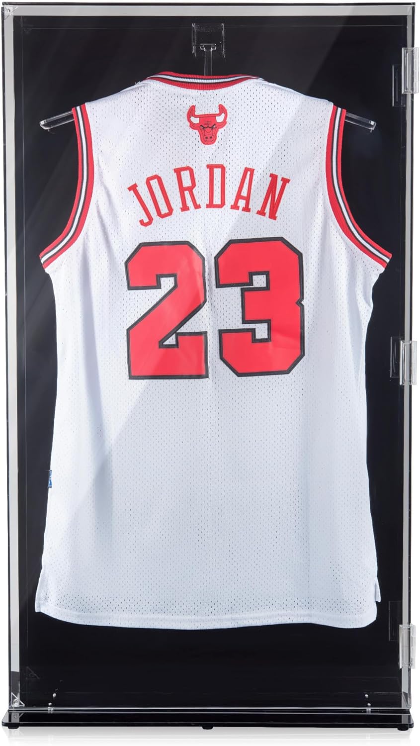 OnDisplay Lux UV Acrylic Wall Mount/Freestanding Jersey Display Case - Baseball/Hockey/Basketball/Football/Soccer - All Sport Jersey Clear Case