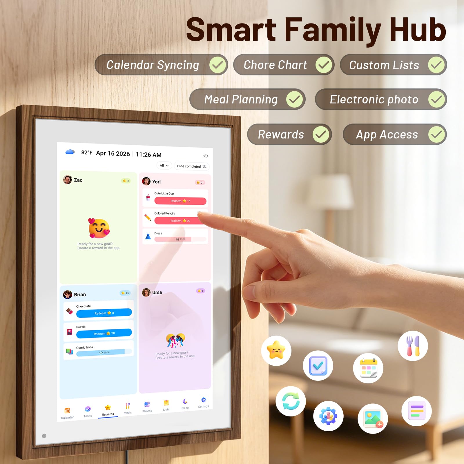 Digital Calendar Wall Touch Screen - No Subscription -3