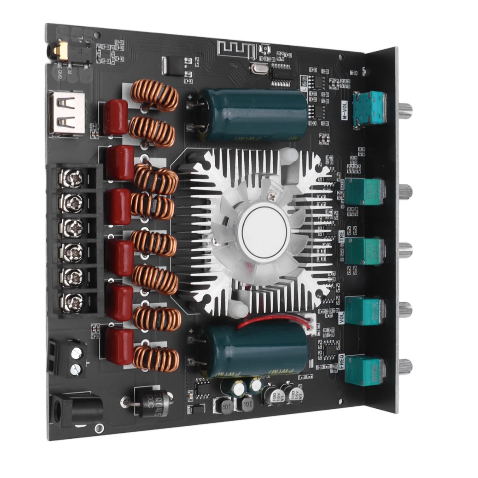 Dioche Amplificador de Potencia HiFi Channel TPA3255 Módulo de Placa Amplificadora de 2 Canales - TPA3255 de Alta Potencia - Se Conecta Eficientemente a Computadoras Portátiles, PC y Teléfonos