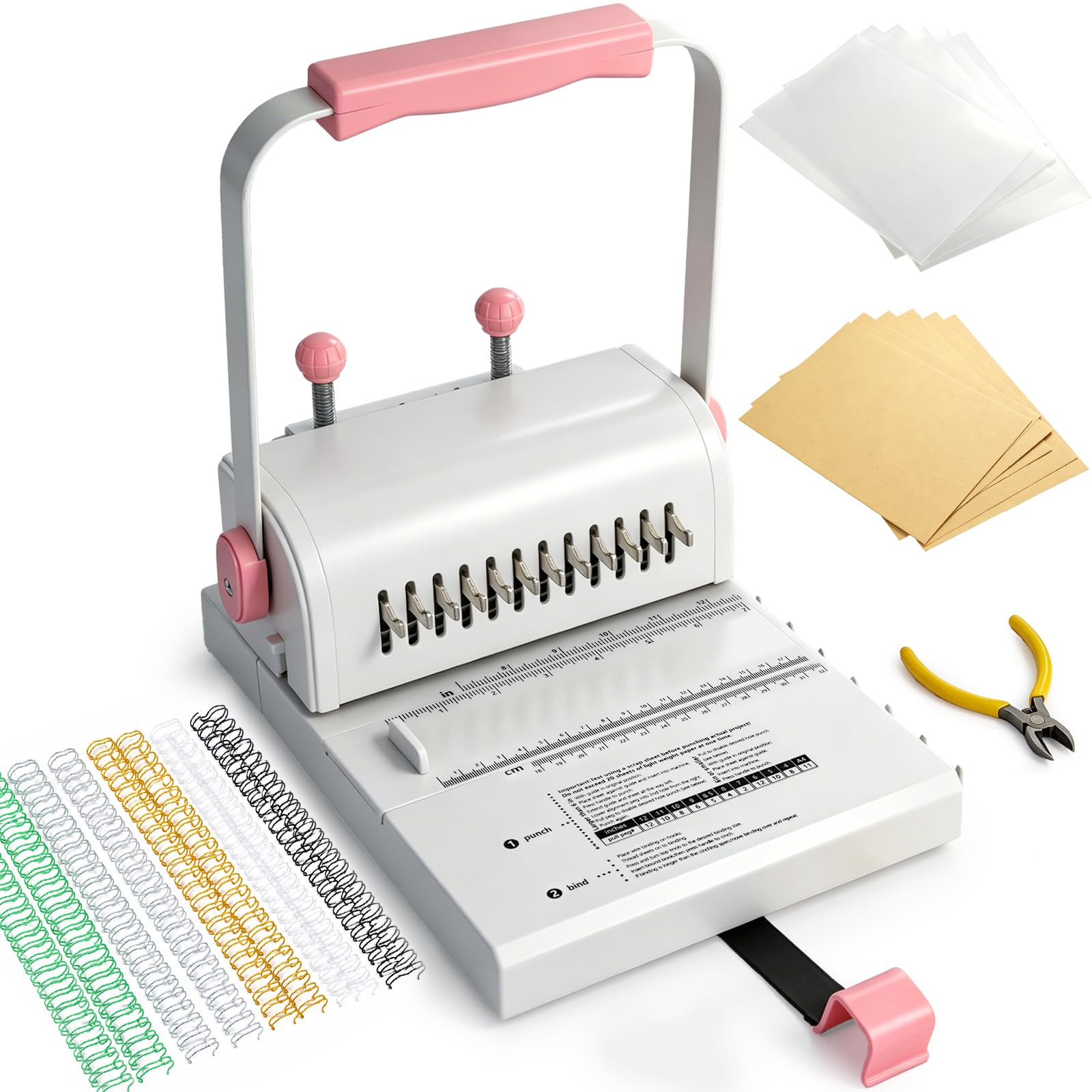 2:1 Pitch Cinch Spiral Wire Binding Machine