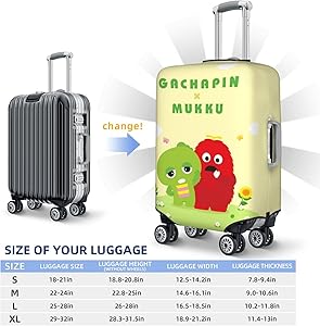 Amazon | [Pawlowawa] ガチャピン ムック スーツケースカバー キャリー