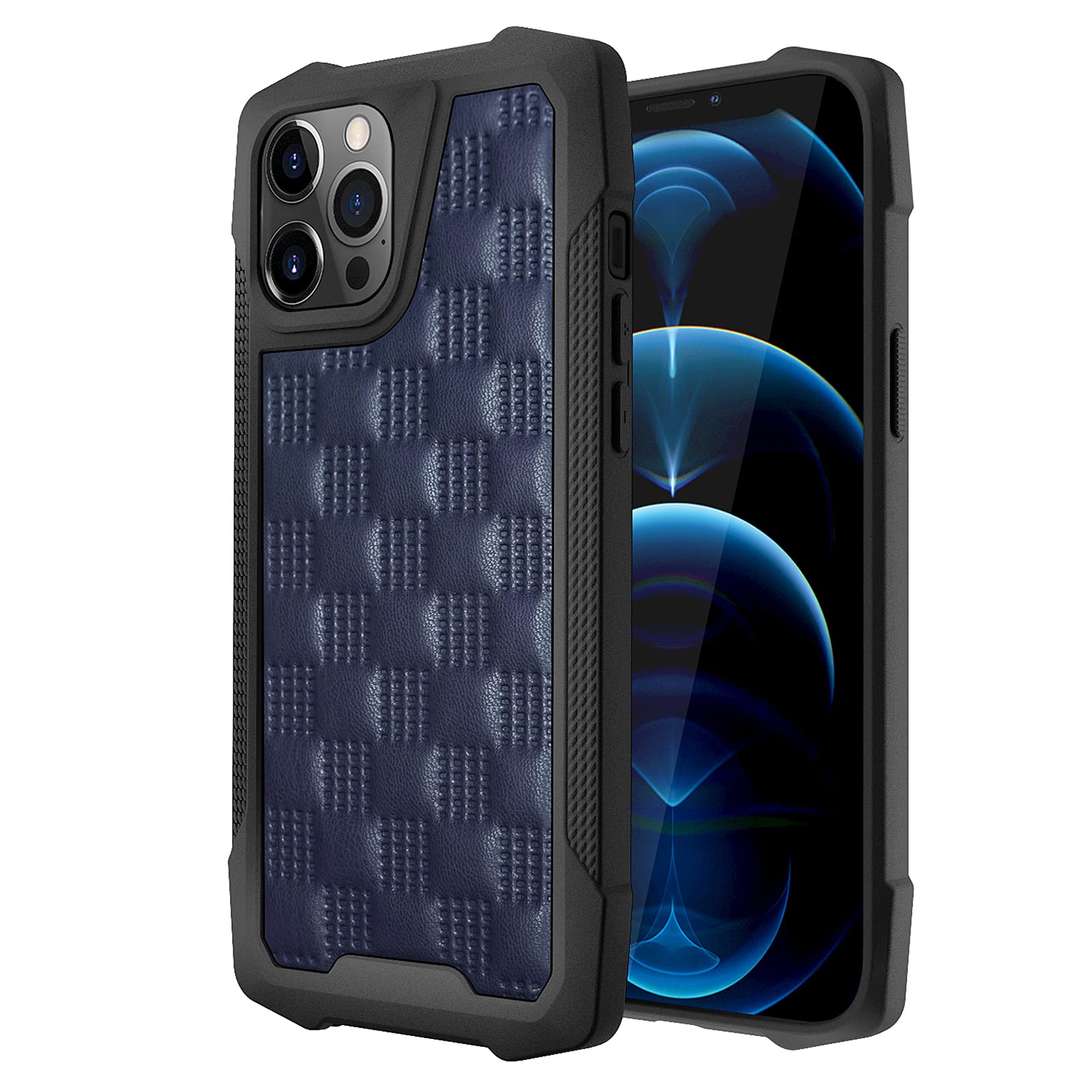 Custodia Compatibile con iPhone 12 PRO Max, Cover Morbida Sottile in Pelle Antiscivolo Antiurto Protettiva Case per iPhone 12 PRO Max 6.7 Pollici 2020,Blu