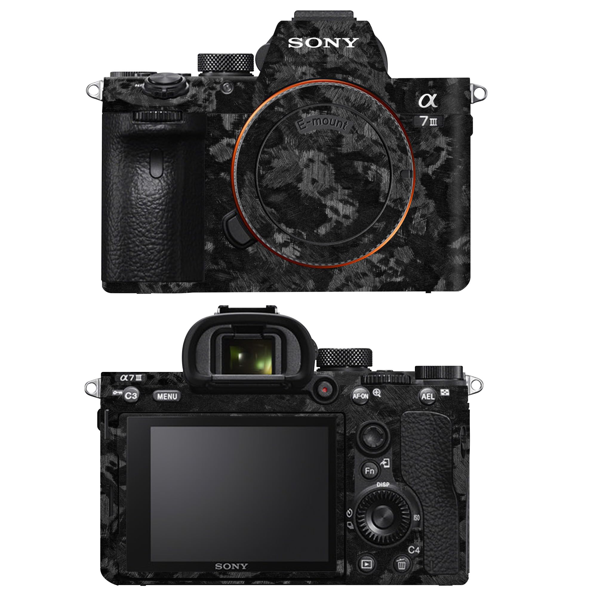 Capes India Camera Skin Cover Compatible with Sony A7 R3 / Sony A73 / Sony A7 III/Sony A7 M3 | Anti Scratch | Protective Film (Design - Forged Carbon)-picture-13