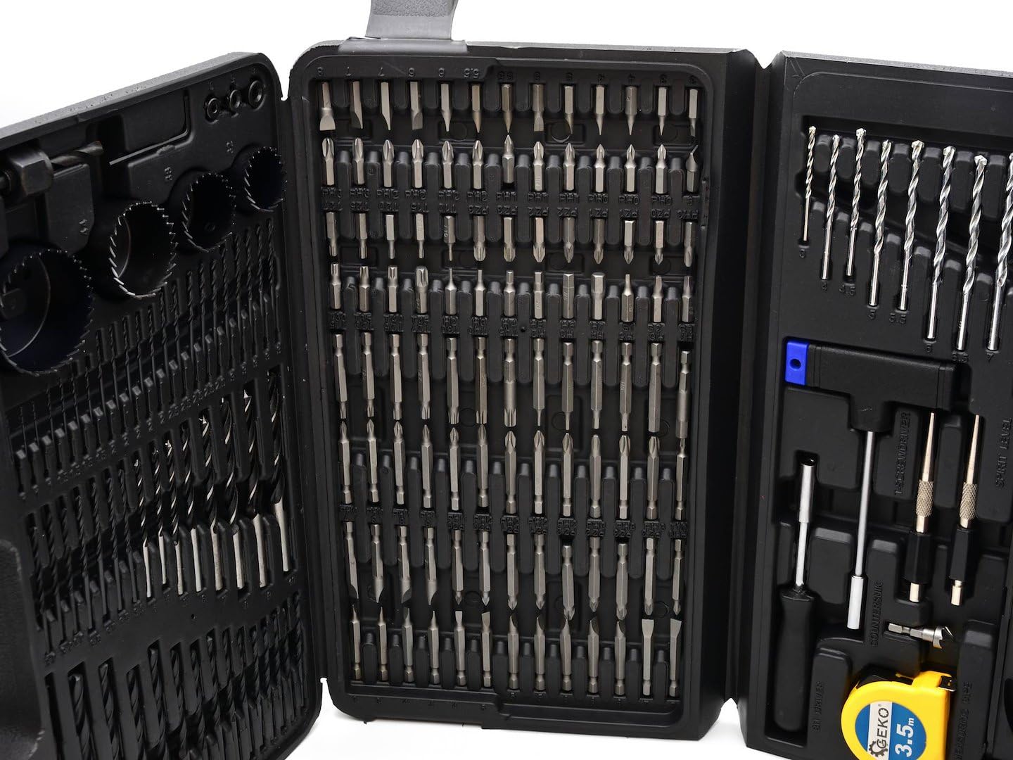 BSD Set Completo di Accessori per Trapano e Utensili Manuali - 217 Pezzi per Bricolage e Fai-da-te, Ideale per Appassionati e Professionisti