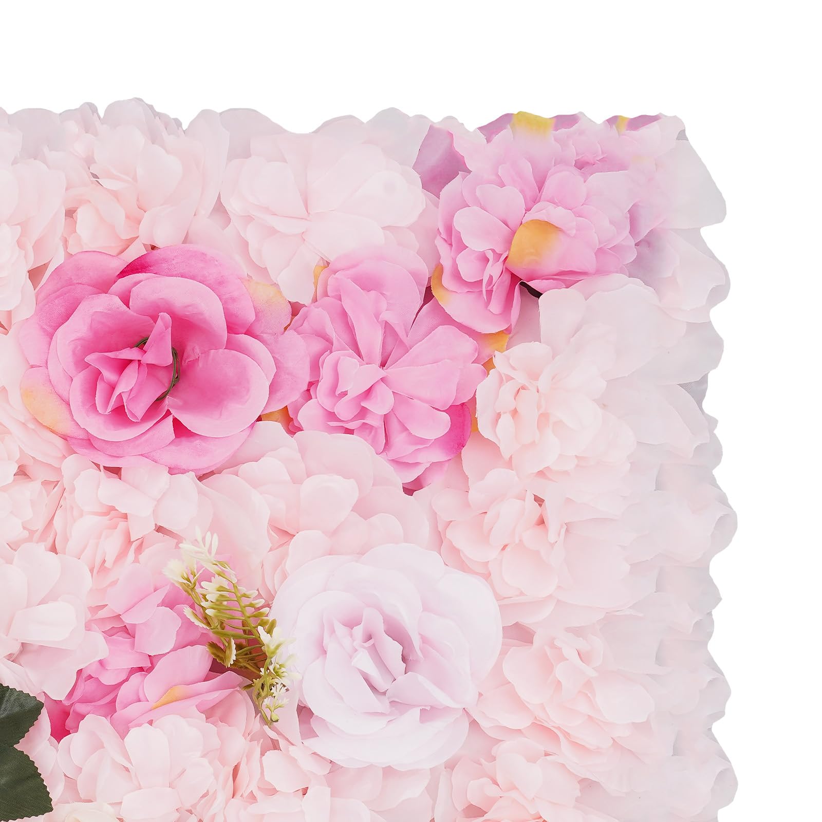 Pannello floreale da parete, 12 pezzi, decorazione floreale artificiale rosa pallido, decorazione floreale per matrimonio, compleanno, festa, rose dalie, piante acquatiche, tessuto di