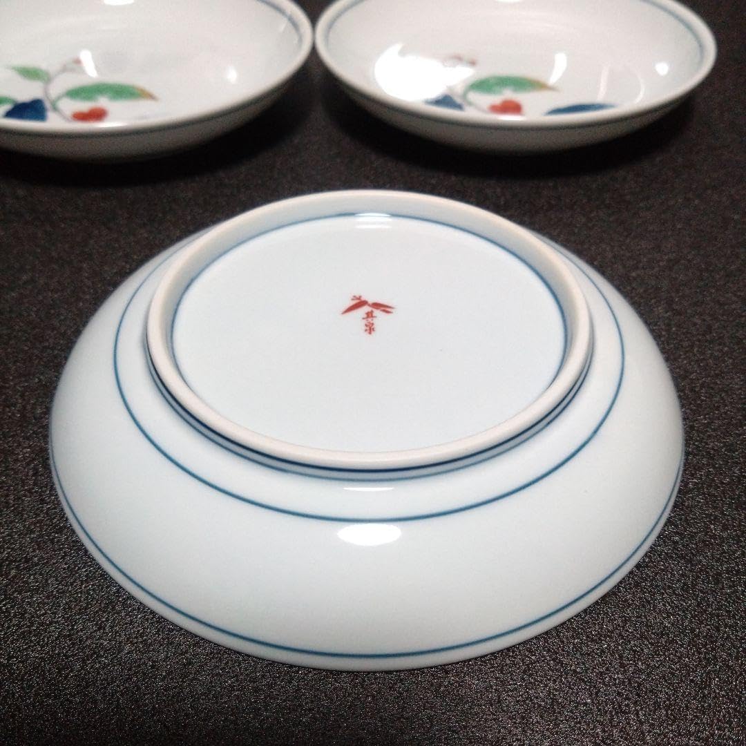 有田焼 其泉 染錦 銘々皿5枚 元箱なし 中皿 取り皿