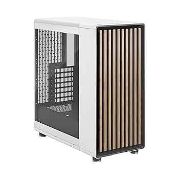 PCケース(自作PC用) Fractal Design North Chalk White TG Amazon | Fractal Design North Chalk White TG Clear 木材使用