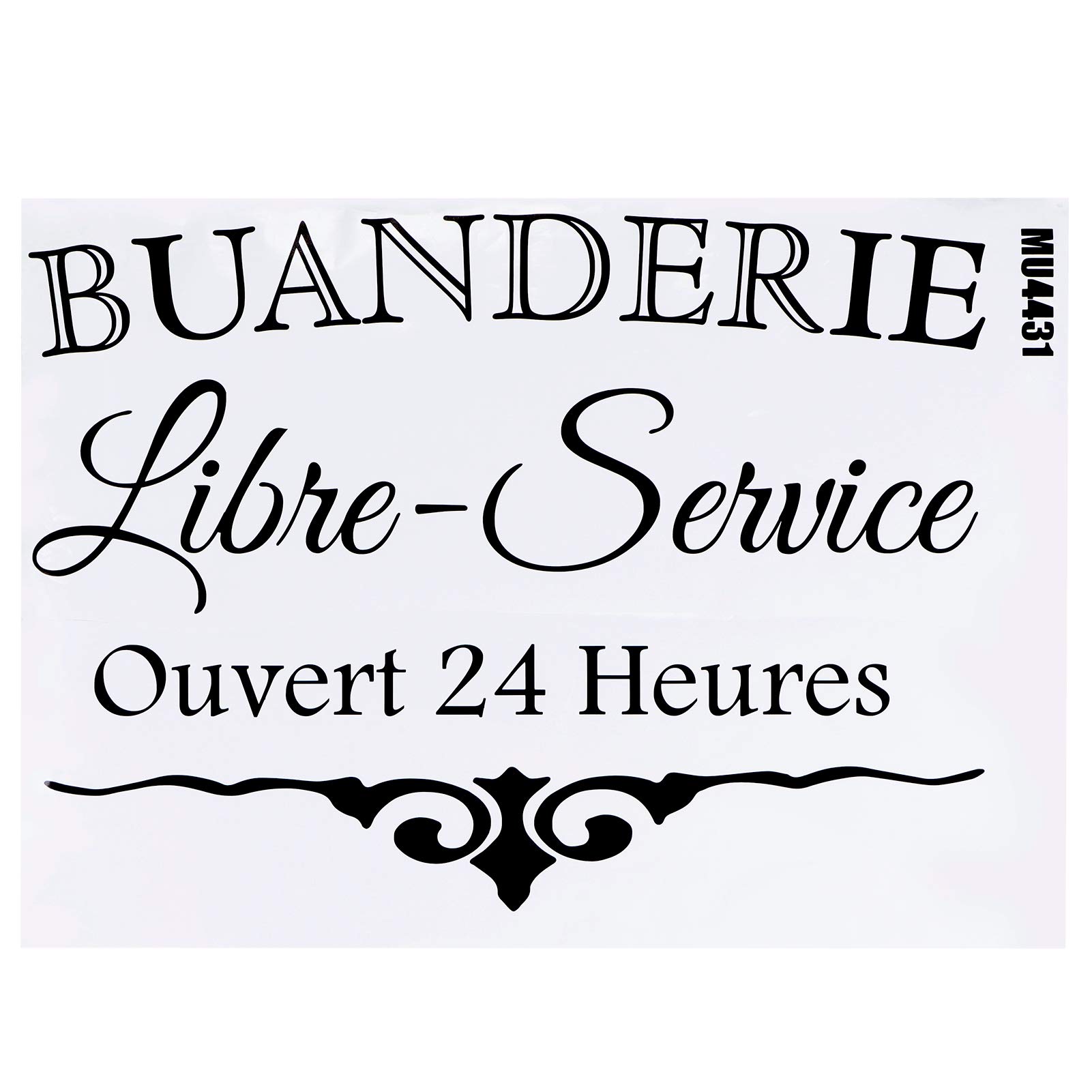Autocollant muraux PVC 84x60cm style simple et sticker lettres anglaises