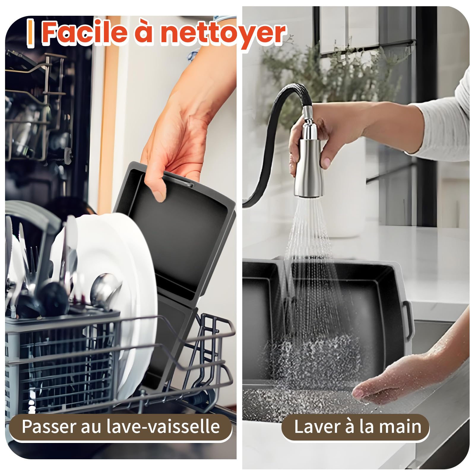 2 Pièces Séparateurs de Cuisson compatible avec Tefal OptiGrill XL, Elite XL, Plus + XL, Elite Plus XL, plat de cuisson moule accessoire pour Tefal Optigrill, 2 x insert de plat de cuisson en silicone