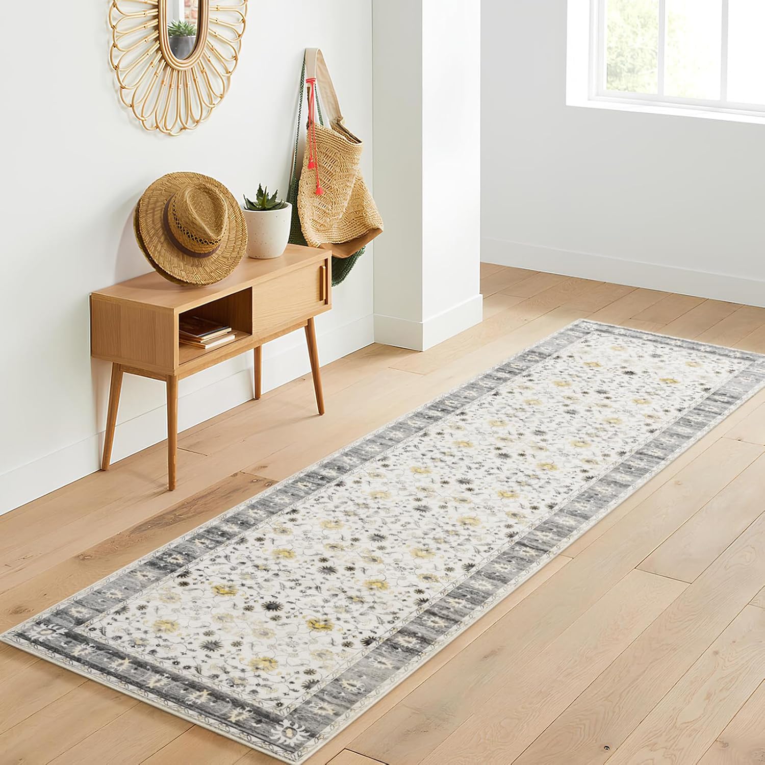 PURRUGS Machine Washable Kitchen Runner Rug 2ft X 7ft, Non-Slip/ Skid Hallway Runner Rug, Super Absorbent Soft Area Rug For Hallway, Kitchen & Laundry, Rolled Packaging, Brown