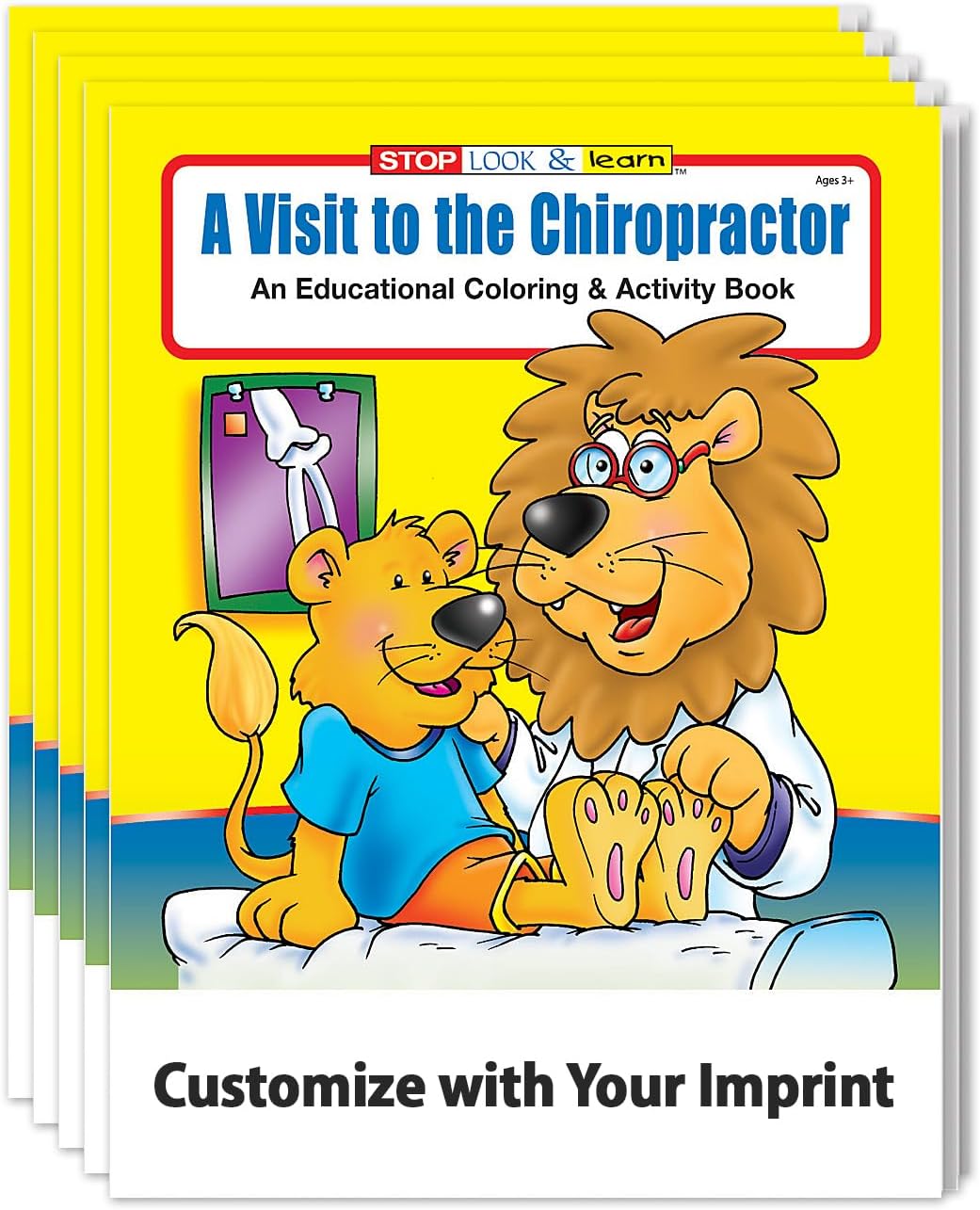 ZOCO – A Visit to the Chiropractor's Office – Educational Coloring Books (50 Bulk Pack, Without Crayons) – Chiropractor Supplies – Activities for Kids
