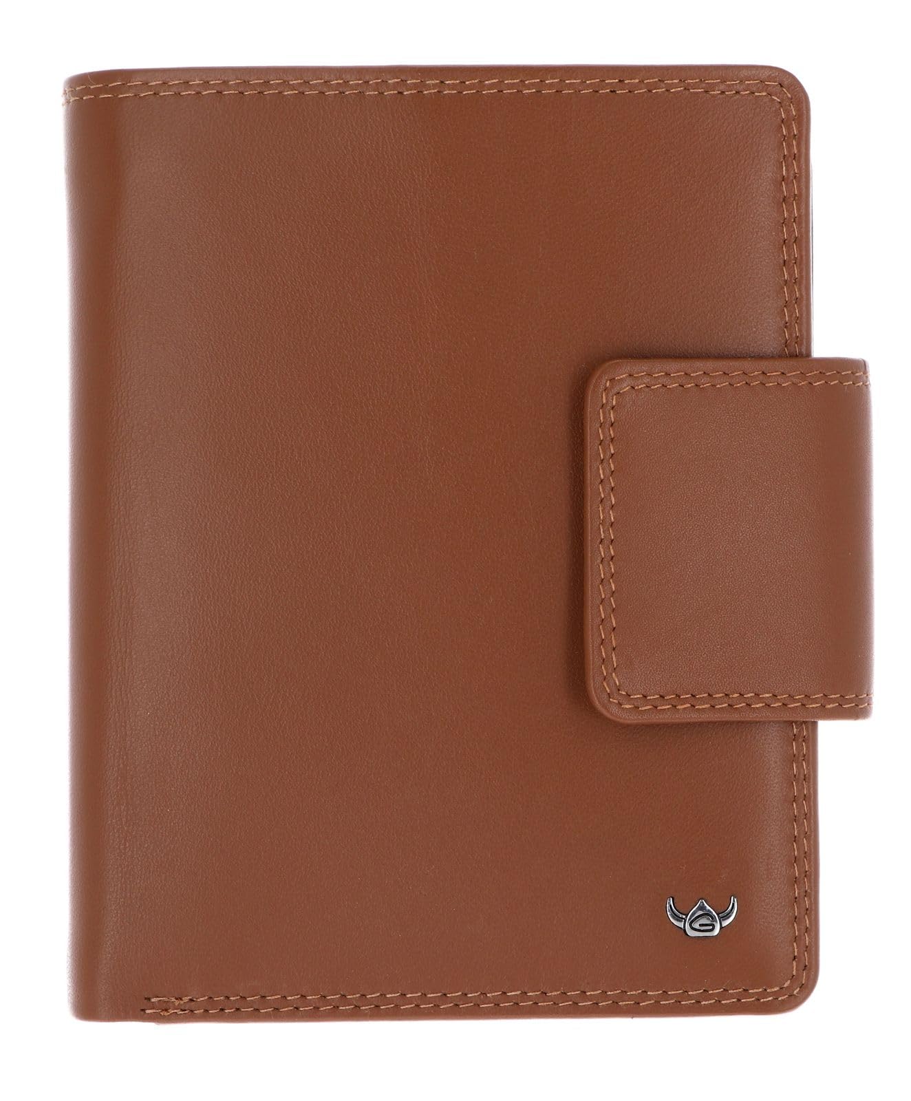 Golden Head Pelle portafoglio Polo RFID Protect Kombischeintasche mit Riegel 2300 Cognac marrone