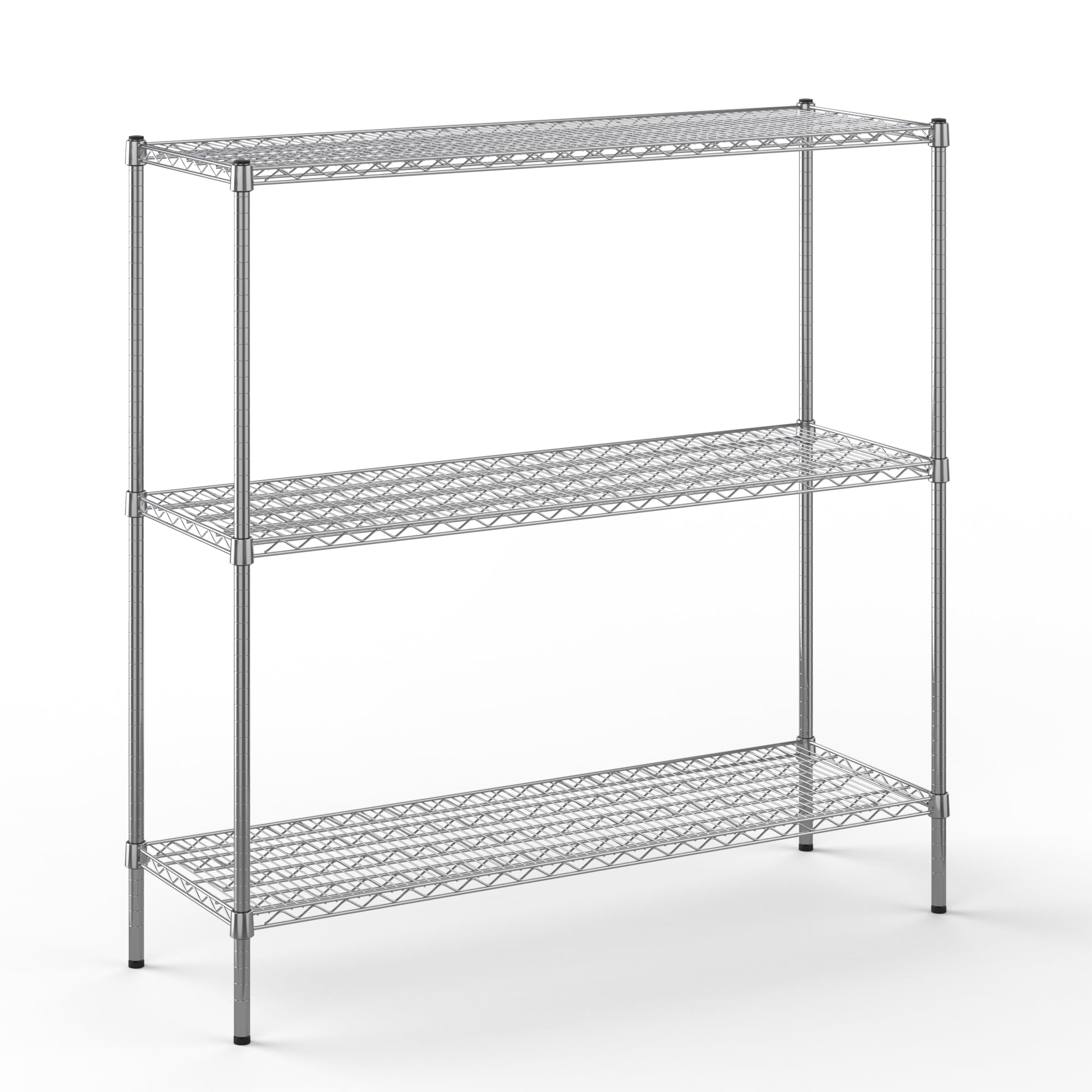 18" Deep x 54" Wide x 54" Height Wire Shelving Kit | 3-Tier | NSF Commercial Storage Rack Unit