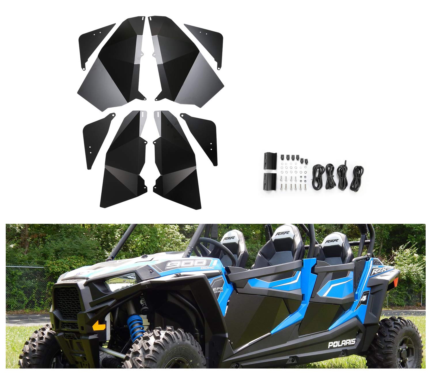 Buy RZR Lower Door Inserts Aluminum, A & UTV PRO Lower Half 4 Door