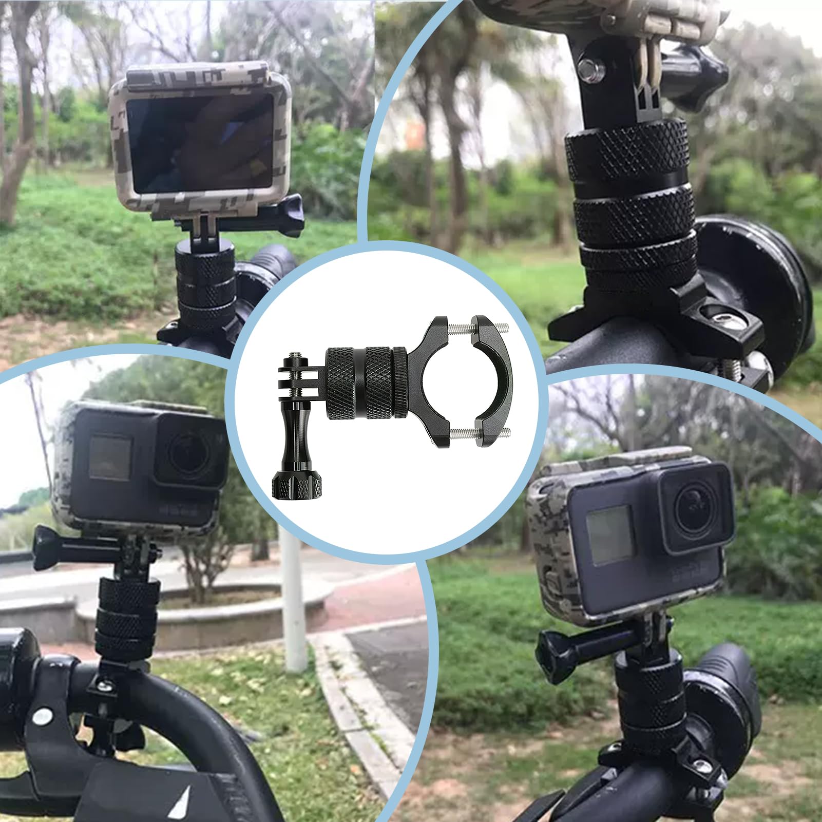 Support Universel Pour Guidon Moto - Fixation Rotative 360° Pour Smartphone Et Caméra Sportive - Montage Stable Anti-vibrations