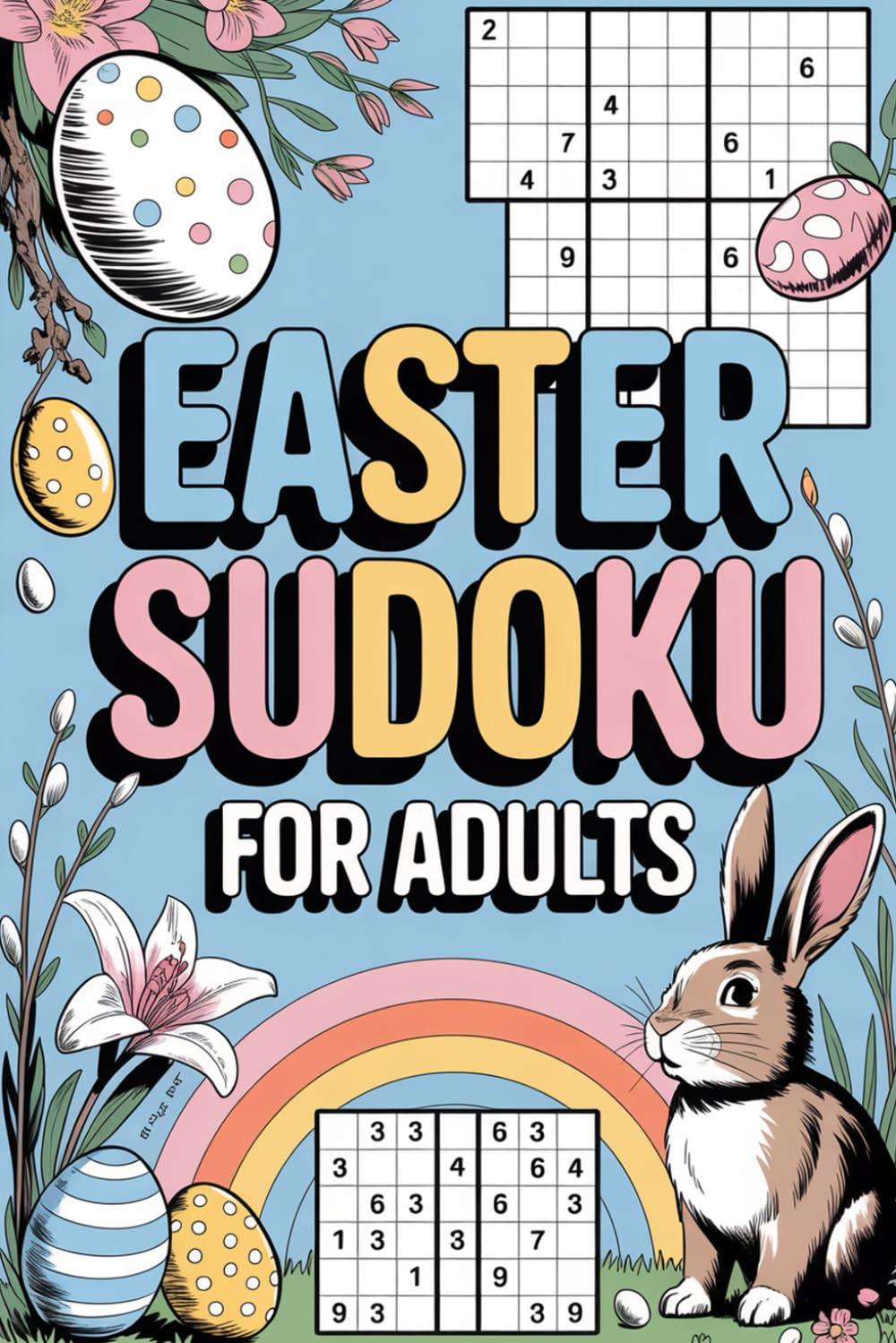 Easter Sudoku for Adults: Mind-Stretching Number Challenge Book for Grown-Ups with Offline Fun