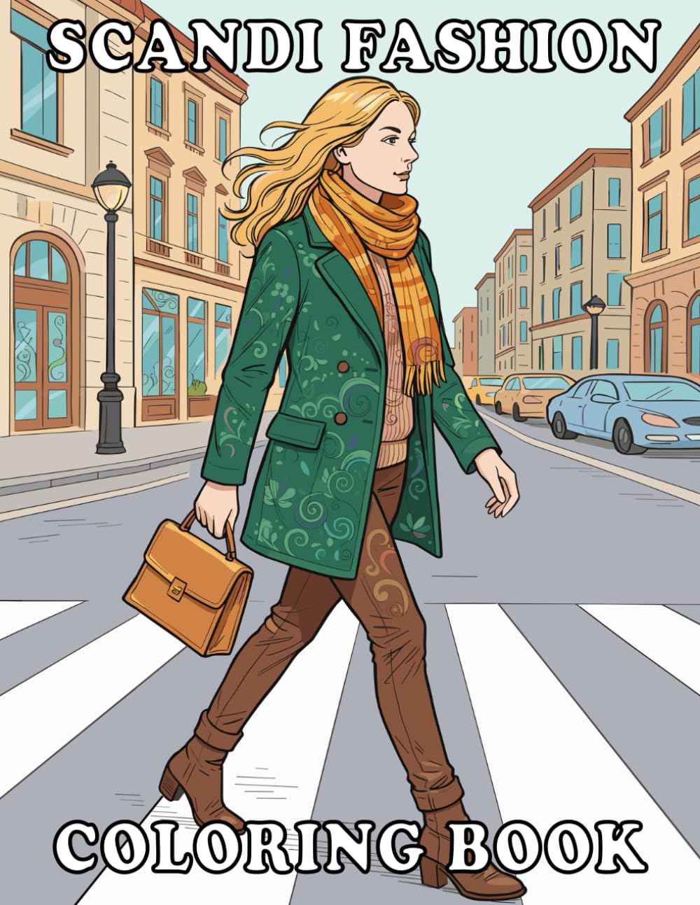 Scandi Fashion Coloring Book: Stylish Scandinavian Outfits and Nordic Fashion Designs for Adults